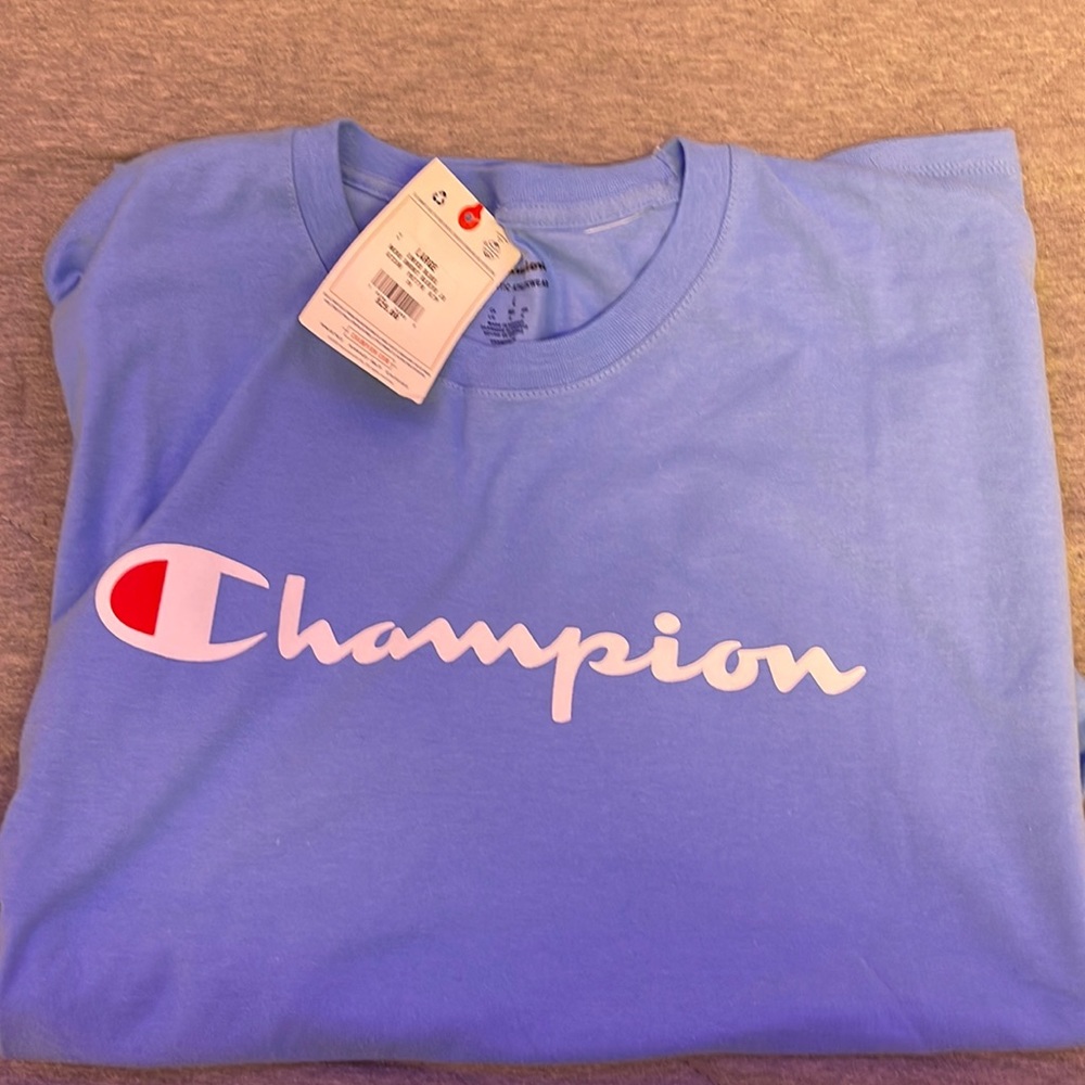 Champion Swiss bluel mens shirt sleeve